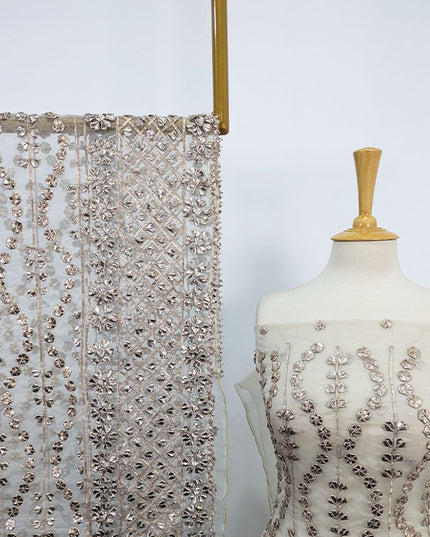 Handmade Organza Full Jaal Gotta Work Shirt & Dupatta ( Dyeable in All Colors )