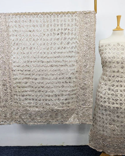 Handmade Organza Full Jaal Gotta Work Shirt & Dupatta ( Dyeable in All Colors )