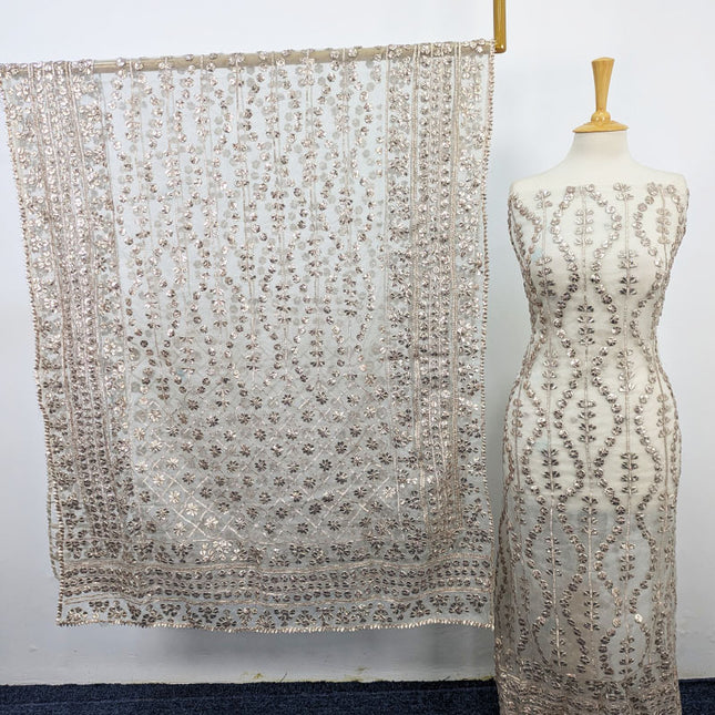 Handmade Organza Full Jaal Gotta Work Shirt & Dupatta ( Dyeable in All Colors )