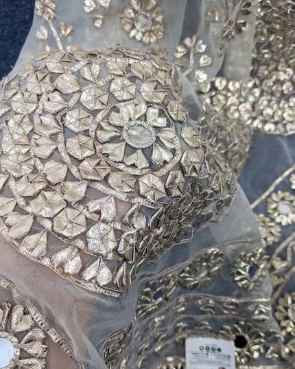 Handmade Gotta + Mirror Work Organza Dupatta ( Ready To Wear )