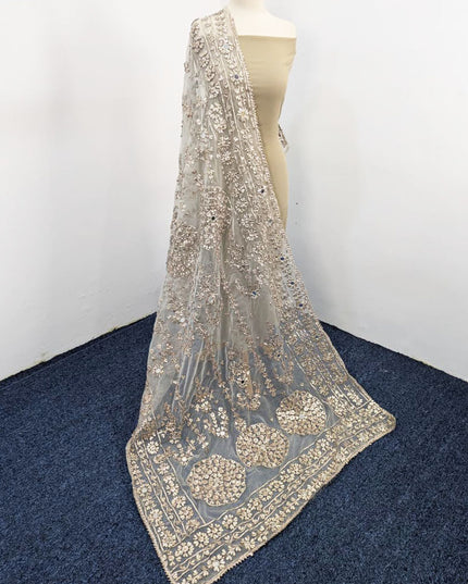 Handmade Gotta + Mirror Work Organza Dupatta ( Ready To Wear )