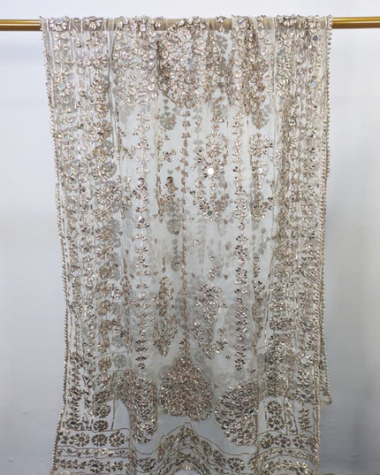 Handmade Gotta + Mirror Work Organza Dupatta ( Ready To Wear )