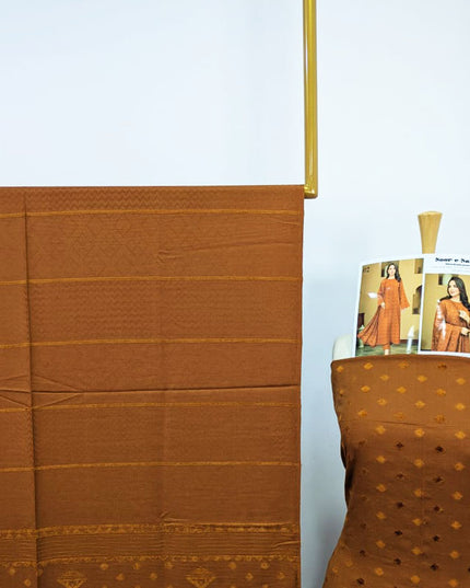 Fancy Velvet Brosha Peach 3PC Unstitched - Sobia Waseem Vol-2318