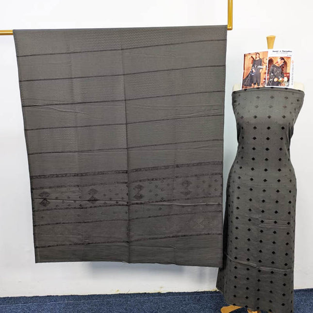 Fancy Velvet Brosha Peach 3PC Unstitched - Sobia Waseem Vol-2318