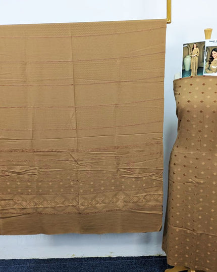 Fancy Velvet Brosha Peach 3PC Unstitched - Sobia Waseem Vol-2318