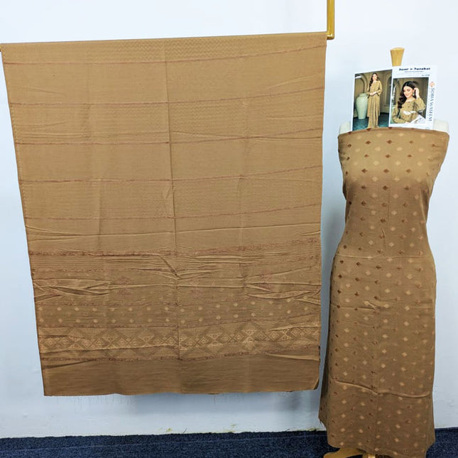 Fancy Velvet Brosha Peach 3PC Unstitched - Sobia Waseem Vol-2318