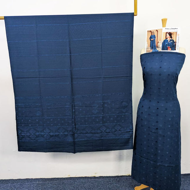 Fancy Velvet Brosha Peach 3PC Unstitched - Sobia Waseem Vol-2318