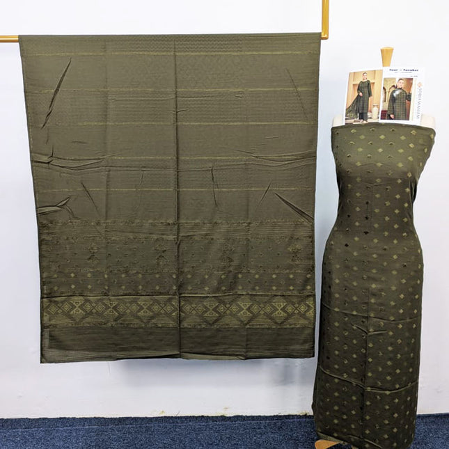 Fancy Velvet Brosha Peach 3PC Unstitched - Sobia Waseem Vol-2318