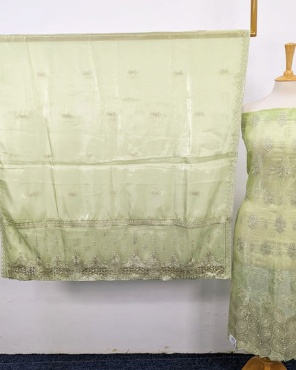 Fancy Embroidered Silk 2PC Unstitched Suit