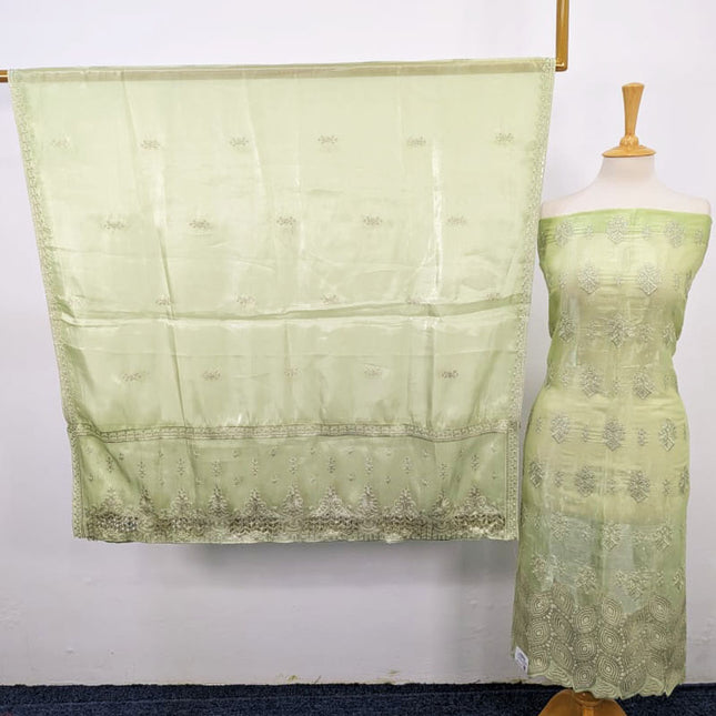 Fancy Embroidered Silk 2PC Unstitched Suit