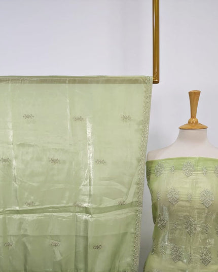 Fancy Embroidered Silk 2PC Unstitched Suit