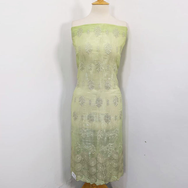 Fancy Embroidered Silk 2PC Unstitched Suit