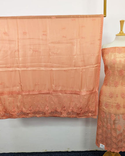 Fancy Embroidered Silk 2PC Unstitched Suit