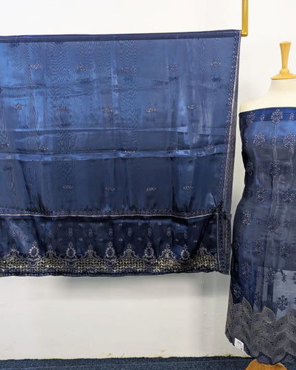 Fancy Embroidered Silk 2PC Unstitched Suit