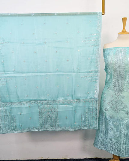 Fancy Embroidered Silk 2PC Unstitched Suit