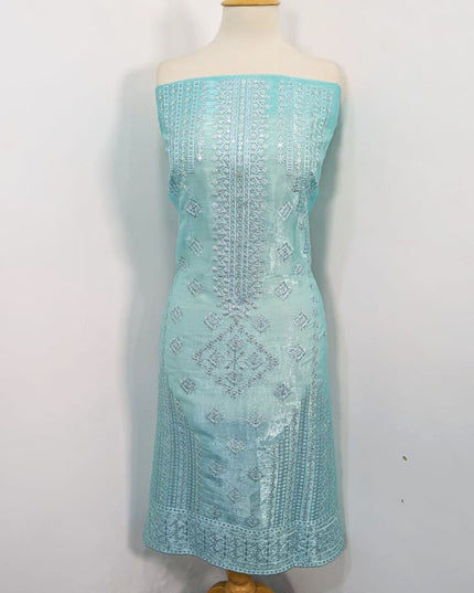 Fancy Embroidered Silk 2PC Unstitched Suit