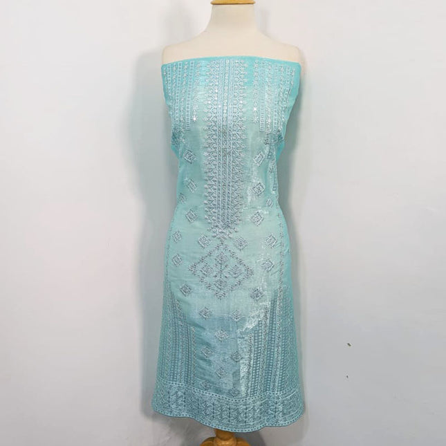 Fancy Embroidered Silk 2PC Unstitched Suit