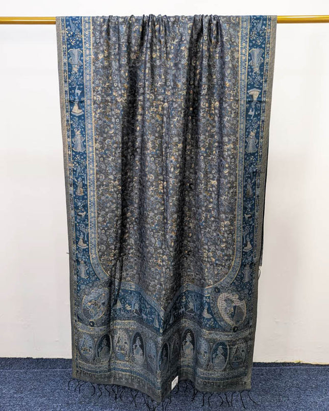 Premium Pure Indian Kani Silk Shawl ( Ready To Wear )