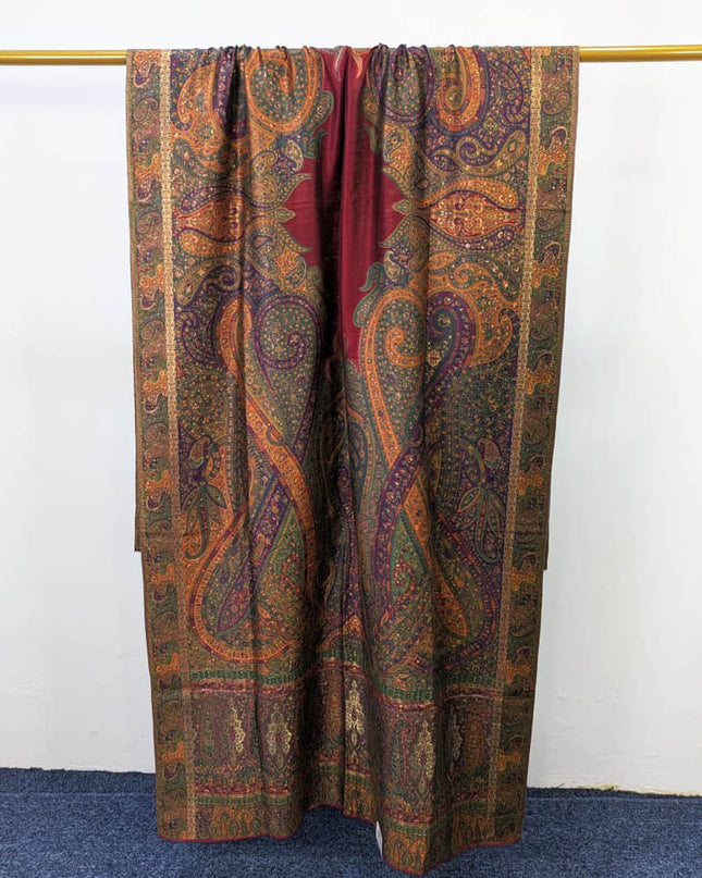 Premium Pure Indian Kani Silk Shawl ( Ready To Wear )