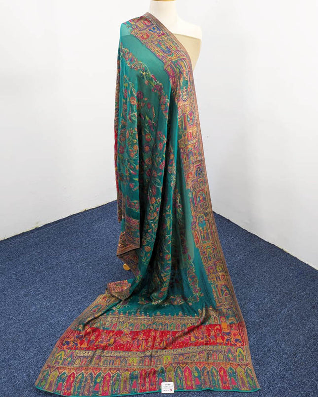Premium Pure Indian Kani Silk Shawl ( Ready To Wear )