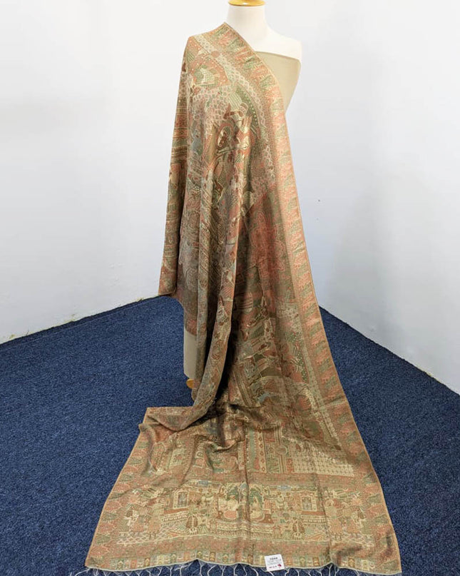 Premium Pure Indian Kani Silk Shawl ( Ready To Wear )