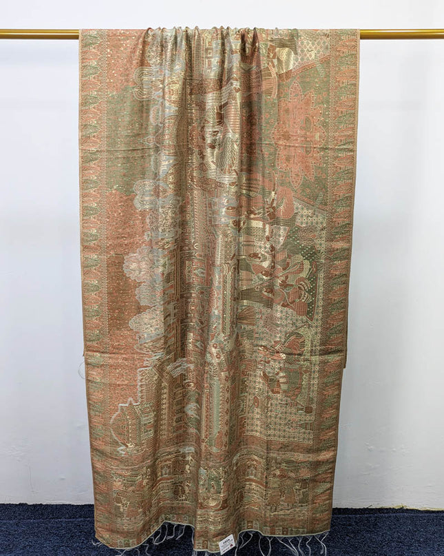 Premium Pure Indian Kani Silk Shawl ( Ready To Wear )