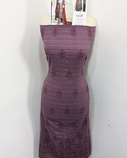 Embroidered Sweet Velvet Peach 3PC Unstitched - Sobia Waseem