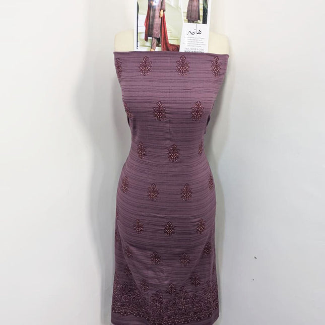 Embroidered Sweet Velvet Peach 3PC Unstitched - Sobia Waseem