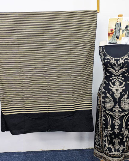 Fancy Embroidered Peach Slub with Wool Pashmina Shawl - Sobia Waseem Vol-2346