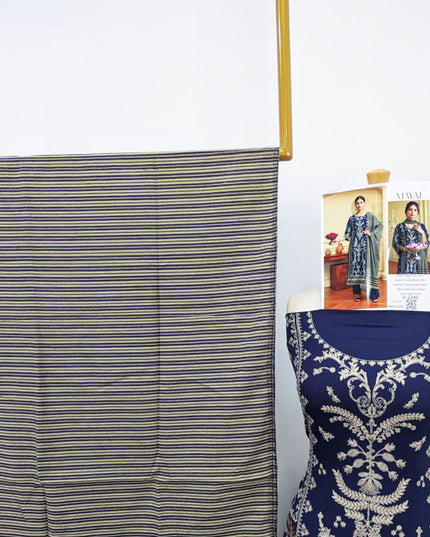 Fancy Embroidered Peach Slub with Wool Pashmina Shawl - Sobia Waseem Vol-2346