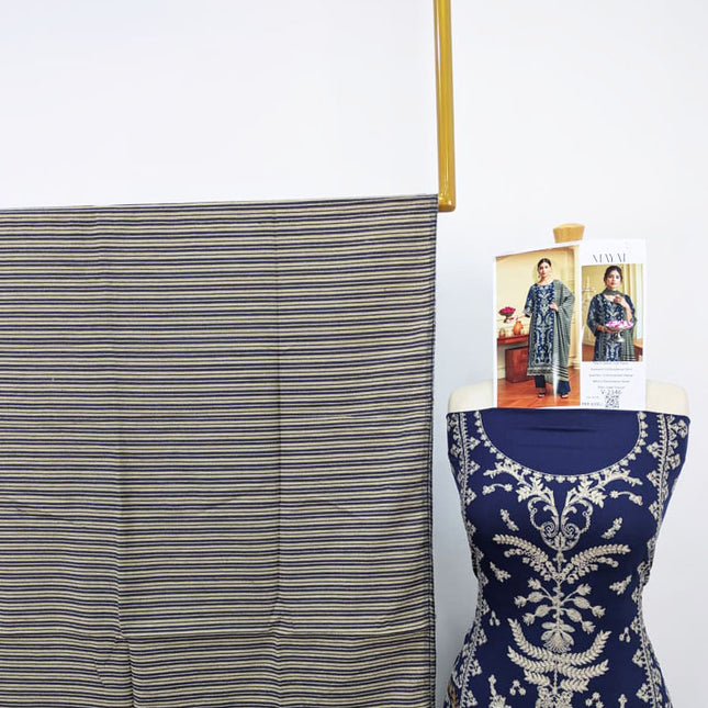 Fancy Embroidered Peach Slub with Wool Pashmina Shawl - Sobia Waseem Vol-2346