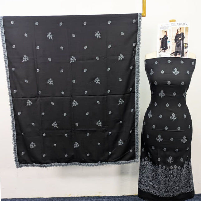 Premium Embroidered Winter Peach 3PC Unstitched - Sobia Waseem Vol-2331