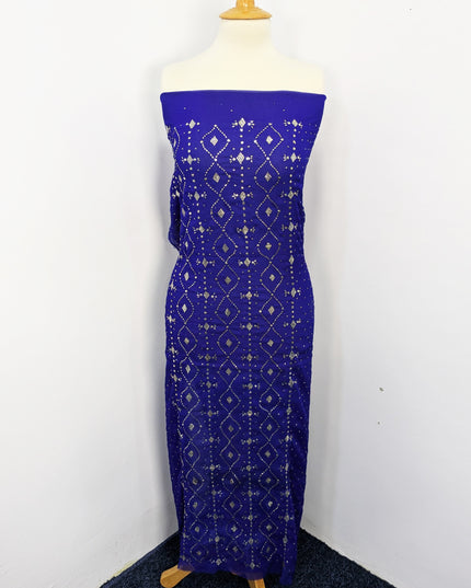 Embroidered Chiffon With Mukesh Work 4 Sided Border Dupatta