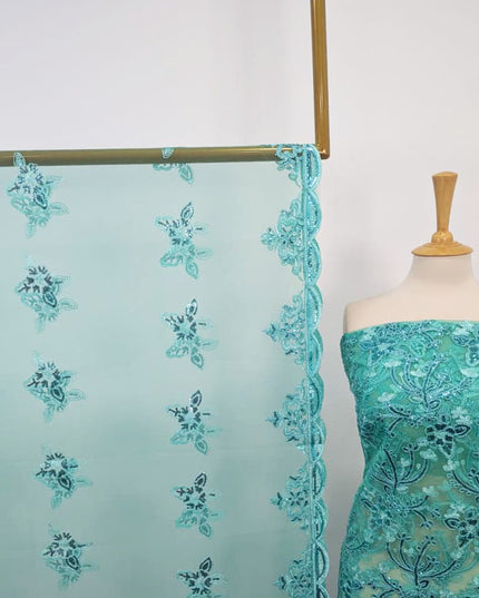 Fancy Net with Sitara Jaal Work 2PC Unstitched