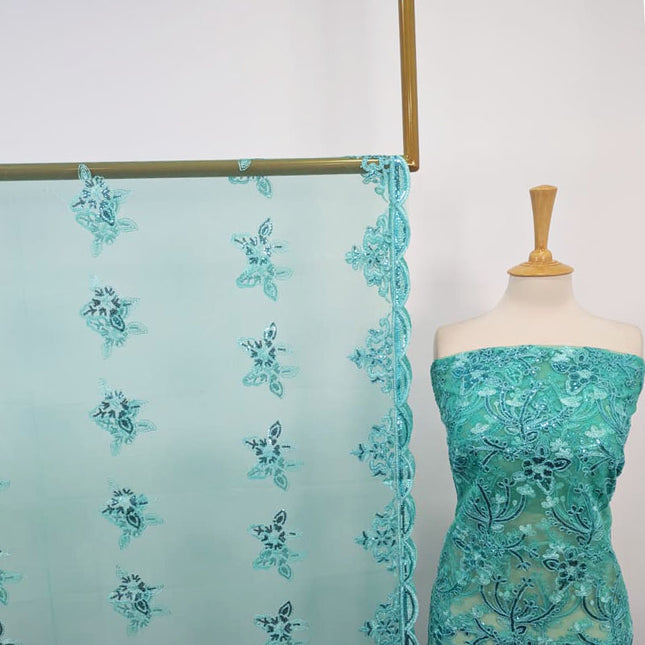 Fancy Net with Sitara Jaal Work 2PC Unstitched