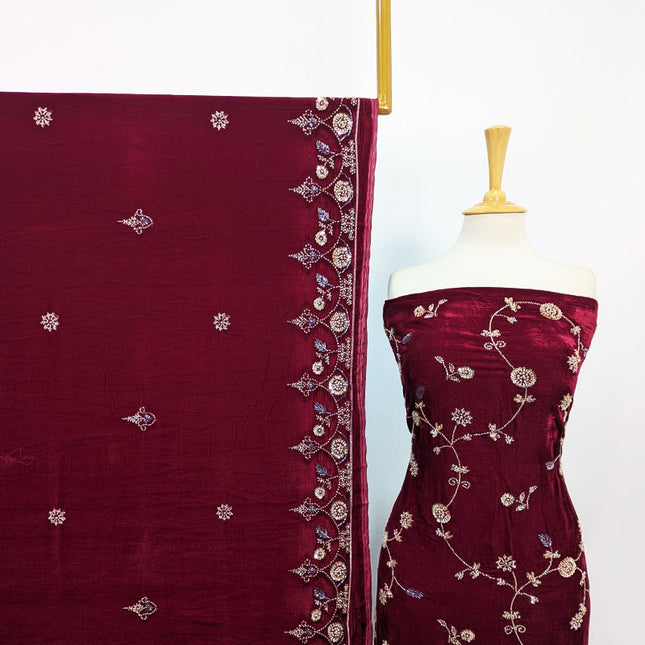 Fancy Velvet with Cut Dana Work 2PC Unstitched