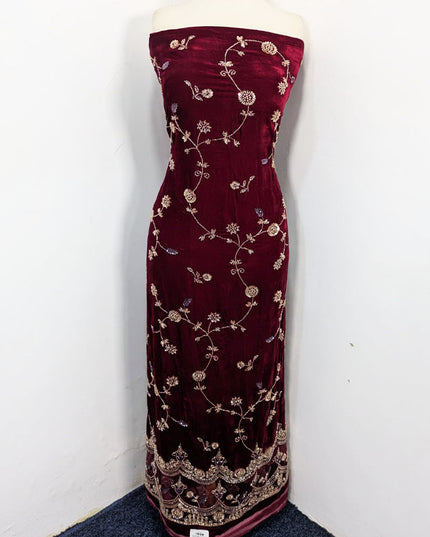 Fancy Velvet with Cut Dana Work 2PC Unstitched