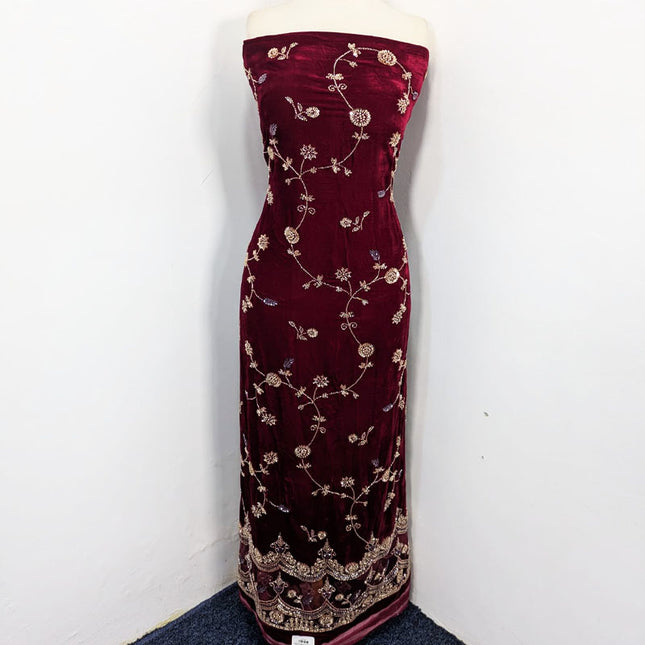 Fancy Velvet with Cut Dana Work 2PC Unstitched