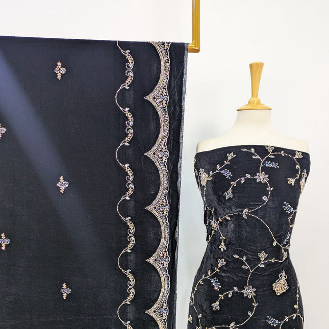 Velvet with Cut Dana Work Shirt Dupatta 2PC Unstitched
