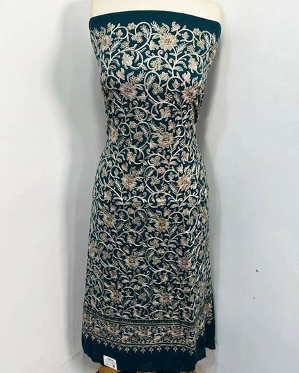 Luxury Embroidered Pure Wool Pashmina 3PC Unstitched