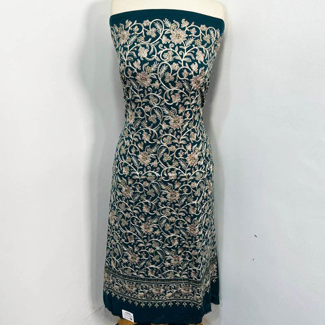 Luxury Embroidered Pure Wool Pashmina 3PC Unstitched