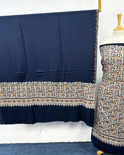 Premium Embroidered Pure Wool Pashmina 3PC Unstitched