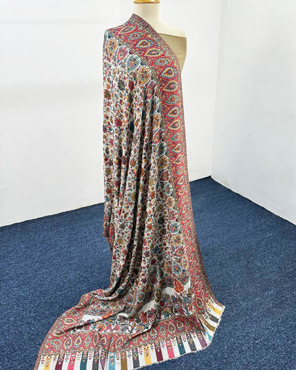Multicolor Floral Kani Wool Banarasi Shawl
