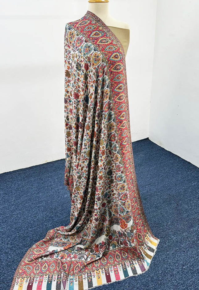 Multicolor Floral Kani Wool Banarasi Shawl