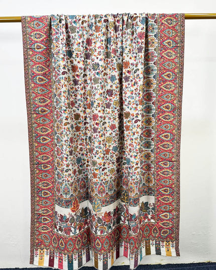 Multicolor Floral Kani Wool Banarasi Shawl