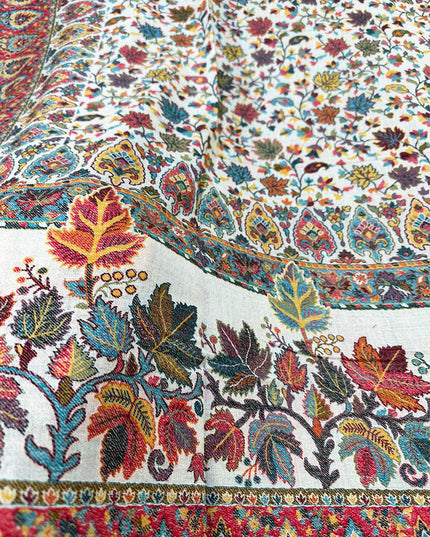 Multicolor Floral Kani Wool Banarasi Shawl