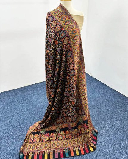 Multicolor Floral Kani Wool Banarasi Shawl