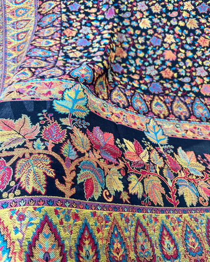 Multicolor Floral Kani Wool Banarasi Shawl