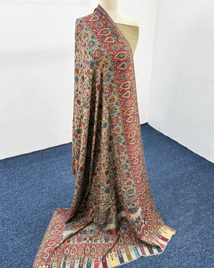 Multicolor Floral Kani Wool Banarasi Shawl