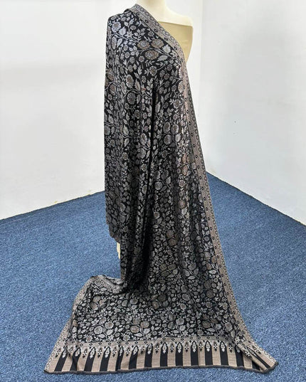 Luxury Pure Kani Wool Shawl With 4 Sided Border Dupatta